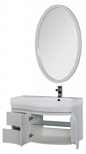 Aquanet Тумба с раковиной Сопрано 2-95 R белая (169633) – фотография-6