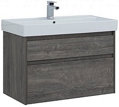 Aquanet Мебель для ванной Nova Lite 90 2 ящика, дуб рошелье – фотография-10