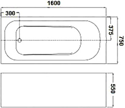 WeltWasser Акриловая ванна WW HB Oker 160x75 WT – фотография-3