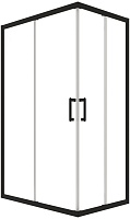 Triton Душевой уголок Фикс-Блэк 120x90 стекло прозрачное профиль черный матовый