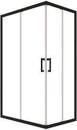 Triton Душевой уголок Фикс-Блэк 120x90 стекло прозрачное профиль черный матовый – фотография-1