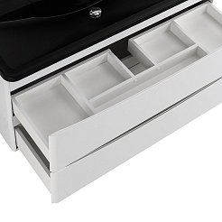 BelBagno Мебель для ванной Acqua 120 Bianco Lucido с раковиной BB1200/455-LV-ART-ALR-NERO – фотография-6