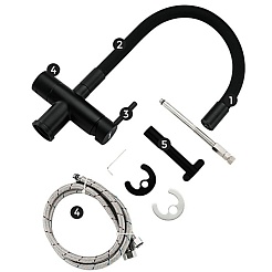 Gappo Смеситель для кухни G4398-36 черный – фотография-2