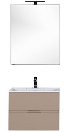 Aquanet Зеркальный шкаф "Алвита 70" капучино – фотография-5