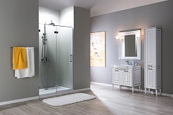 Aquanet Тумба с раковиной Паола 90 домино, белая/серебро (186121) – фотография-9