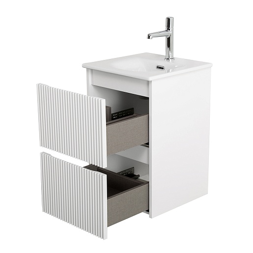 BelBagno Тумба с раковиной Uno mini 40 подвесная Bianco Opaco с раковиной BB-8099-3-40 – картинка-13