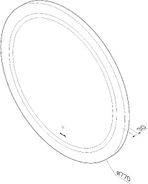 Am.Pm Зеркало X-Joy 80 круглое с подсветкой M85AMOX0801WG – фотография-10