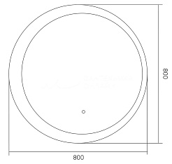 Equil Зеркало Elegante D80 с подсветкой амарок – фотография-6