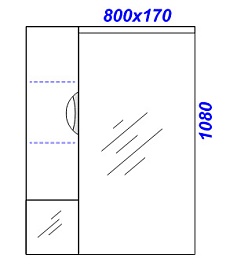 Aqwella Зеркальный шкаф Эколайн 85 – фотография-2