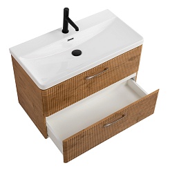 BelBagno Тумба с раковиной Due 80 подвесная Rovere Nature – фотография-6