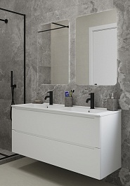 Зов Мебель для ванной Дион 120 подвесная матовая белая – фотография-1