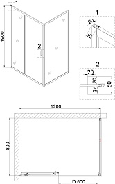 Niagara Душевой уголок Nova NG-62-12А-А80 – фотография-3