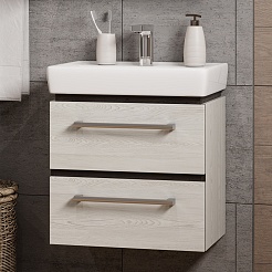 Акватон Тумба с раковиной Ронда Pro 55 подвесная дуб сомерсет – фотография-3