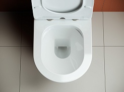 Ceramicanova Унитаз напольный пристенный с бачком HighLight Rimless CN1802 белый – фотография-7