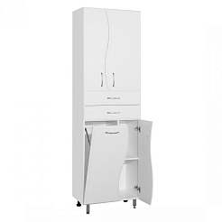 Style Line Пенал Волна 60 белый с б/к – фотография-5