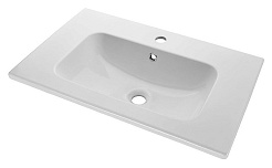  Тумба с раковиной Фреш 80 белый/черный – фотография-4