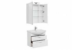 Aquanet Тумба с раковиной Ирвин 85 белая – фотография-3