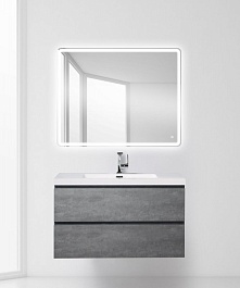 BelBagno Тумба с раковиной LUCE 1000 Stucco Cemento – фотография-4