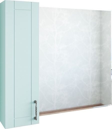 Sanflor Зеркальный шкаф Глория 85 L серый матовый – фото-1