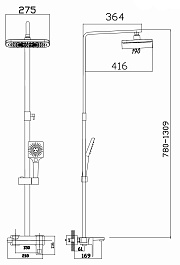 Mixline Душевая стойка 553214 хром – фотография-3