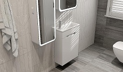 Jorno Тумба с раковиной Modul 50 белая глянцевая – фотография-2