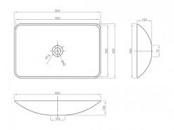 Montebianco Раковина Stelvio Quattro 12205 – фотография-6
