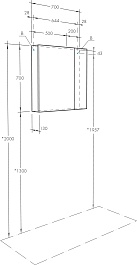 Акватон Зеркальный шкаф Асти 70 белый – фотография-5