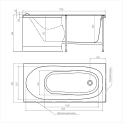 Alex Baitler Акриловая ванна NEMI 170х75 – фотография-4
