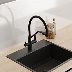 Teymi Смеситель для кухни Solli T10270 черный матовый – фотография-6