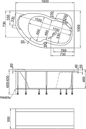 Poseidon Акриловая ванна Artemida 160x105 R – фотография-4