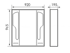 Атолл Шкаф зеркальный "Барселона-95" lucido – фотография-2