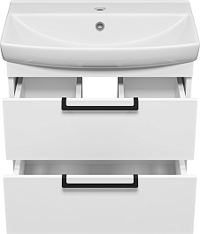 Misty Тумба с раковиной Клермонт 60 подвесная белая – фотография-4