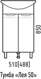 Corozo Тумба под раковину Лея 50 белая – фотография-5