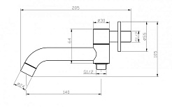 BelBagno Смеситель ванны Ancona ANCONA-BCA-CRM хром – фотография-2