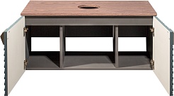 Runo Мебель для ванной Андорра 85 Nuovo подвесная зеленый графит/дуб коньячный – фотография-5