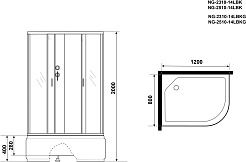 Niagara Душевая кабина Classic NG-2310-14LBKG – фотография-15