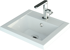 Misty Тумба с раковиной Алиса 40 подвесная белая – фотография-5