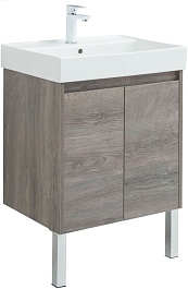 Aquanet Мебель для ванной Nova Lite 60 2 дверцы подвесная дуб рошелье – фотография-11