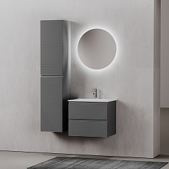 Sancos Тумба с раковиной Folk 60 grey soft раковина Grace 60 CN7011 – фотография-3