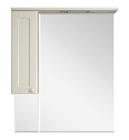 Misty Зеркало-шкаф Латте 85 L бежевый эмаль