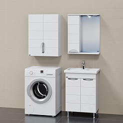 СанТа Зеркальный шкаф Родос 60 L белый – фотография-4