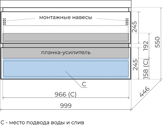 Style Line Тумба с раковиной Манхэттен 100 Plus подвесная эмаль олива матовая – картинка-7