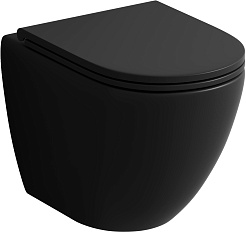 Grossman Унитаз подвесной Tornado GR-4455BMSQ черный матовый – фотография-1