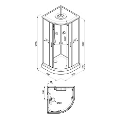 Triton Душевая кабина Прайм Сатин 90/90 А Щ0000071581 – фотография-6
