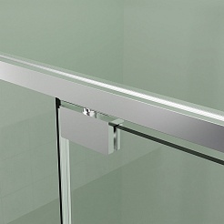 Azario Душевой уголок Male 100/100 стекло прозрачное профиль матовый графит – фотография-6