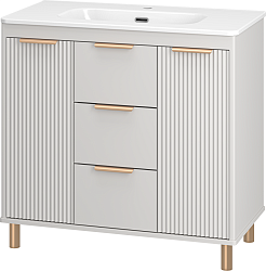 Brevita Мебель для ванной Risacca Crema 90 серая – фотография-13