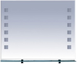 Misty Зеркало для ванной Эллада 100 прозрачная полка – фотография-1