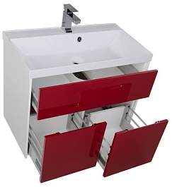 Aquanet Мебель для ванной "Латина 80" бордо (181085) – фотография-7