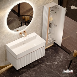 Jorno Тумба с раковиной Filoro 90 подвесная белый – фотография-7