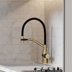 Sancos Смеситель для кухни Orta SC4008BG брашированное золото PVD покрытие – фотография-5